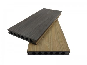Decking in coestrusione wpc 6 fori tondi tavola cava 138×22,5mm bicolore antimarcio