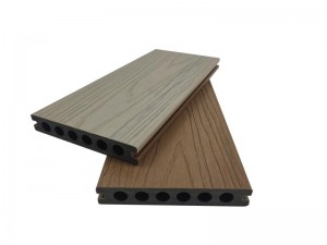 Decking in coestrusione cavo 6 fori rotondi pannello di alta qualità 137 × 22,5 mm pavimento bicolore di vendita caldo
