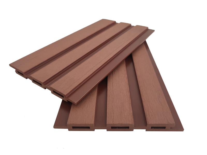 Wpc wandbekleding hol 3 vierkante gaten 166x15mm kersenpaneel lange levensduur motbestendig voor buiten