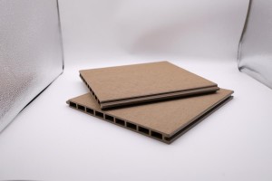 Traditioneller WPC-Zaunpaneel, hohl, 9 quadratische Löcher, 293 x 20 mm, modernes Gebäude, hohe Qualität, für den Garten im Freien