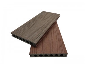 Decking in coestrusione cavo 6 fori rotondi pannello di alta qualità 137 × 22,5 mm pavimento bicolore di vendita caldo