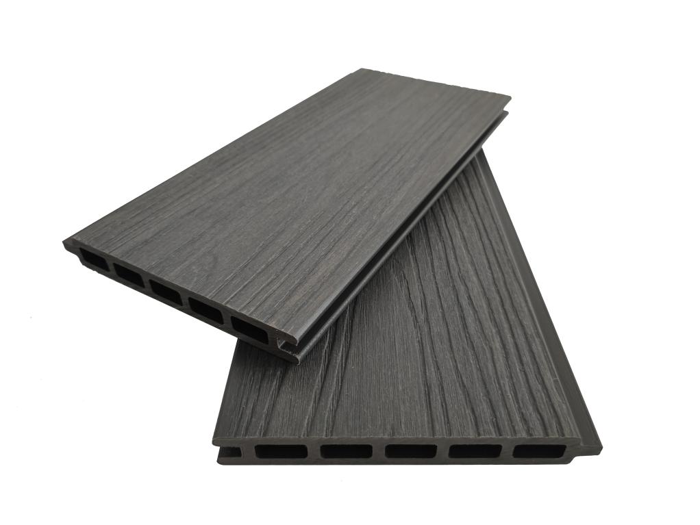 ขายร้อน Co-extrusion DIY ฟันดาบหน้าจอกลวง 5 รูสี่เหลี่ยม 151x20 มม. ลักษณะธรรมชาติทนต่อสภาพอากาศสำหรับตกแต่งกลางแจ้ง ภาพเด่น
