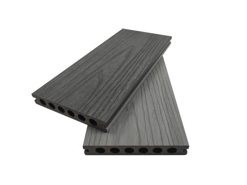Decking in coestrusione cavo 6 fori rotondi pannello di alta qualità 137 × 22,5 mm pavimento bicolore di vendita caldo Immagine in evidenza