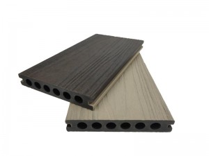 Decking in coestrusione cavo 6 fori rotondi pannello di alta qualità 137 × 22,5 mm pavimento bicolore di vendita caldo