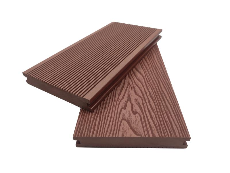 Embossed decking solid wood grain surface 150x25mm do not deform multicolor firm flooring Featured Image